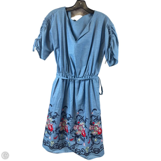 Dress Casual Midi By Roz And Ali In Blue & Red, Size: Xl