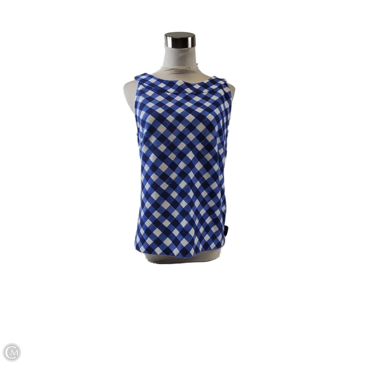 Top Sleeveless Basic By Talbots In Blue & White, Size: S