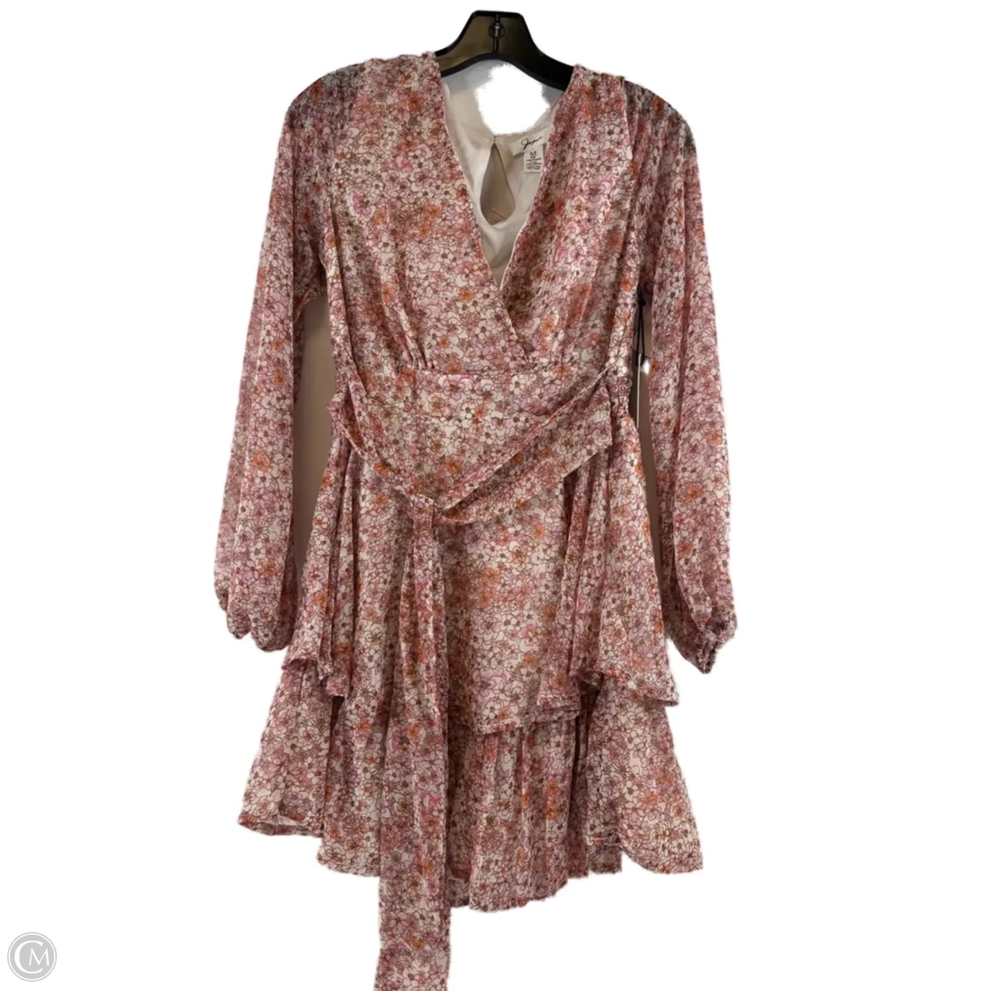 Dress Casual Short By Japna In Orange & Pink, Size: M