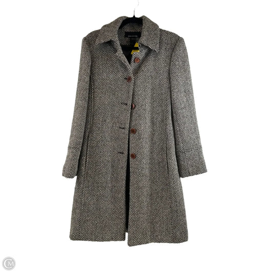 Coat Peacoat By Jones New York In Brown & Cream, Size: M