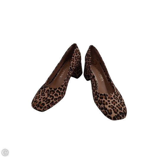 Shoes Heels Block By Sam And Libby In Animal Print, Size: 8.5