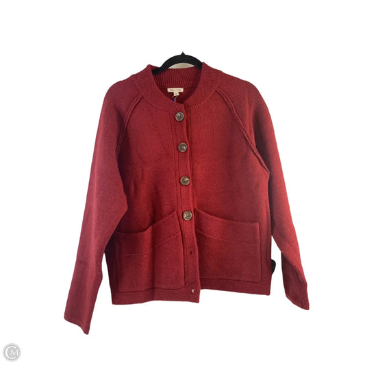 Sweater Cardigan By Tea N Rose In Red, Size: L