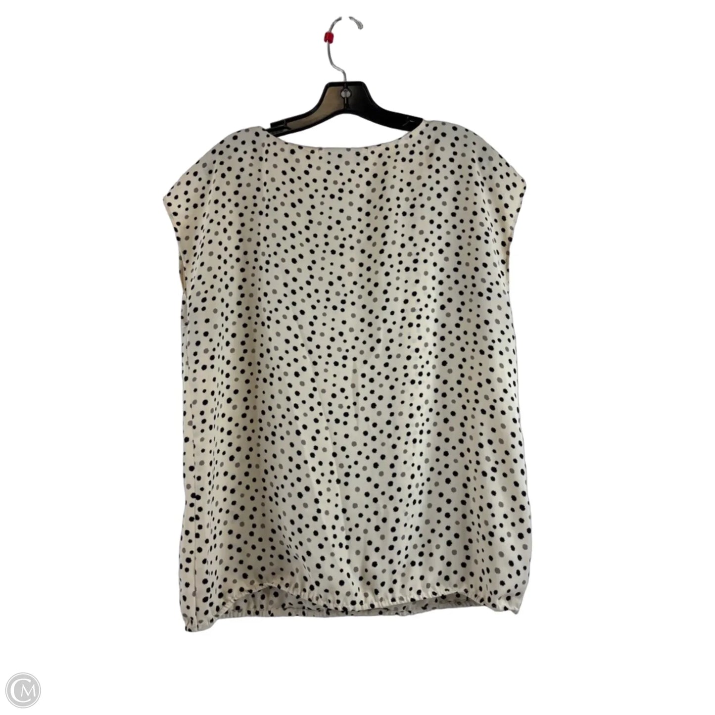 Top Short Sleeve Basic By Loft In Black & Cream, Size: M