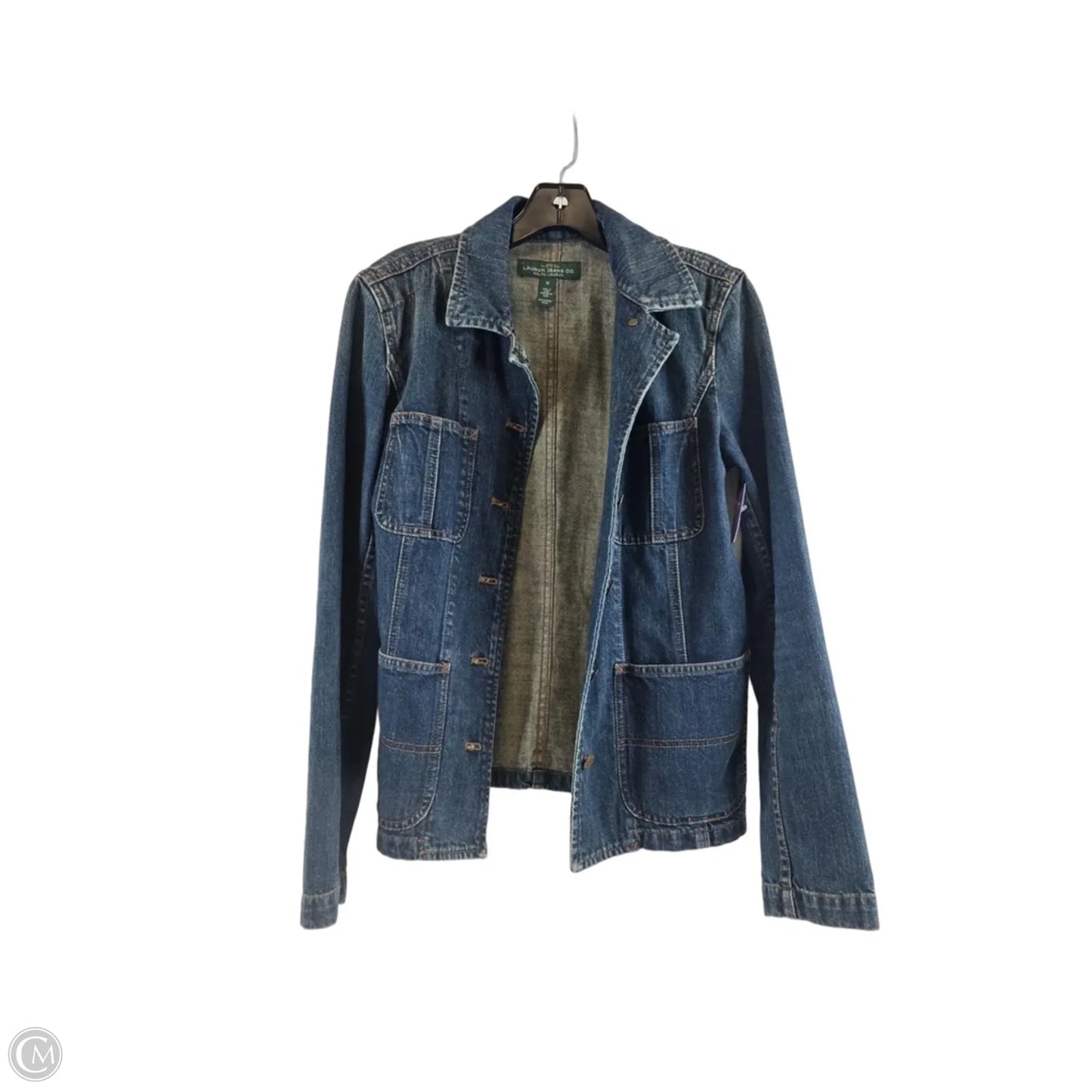 Jacket Denim By Lauren Jeans Co In Blue Denim, Size: M