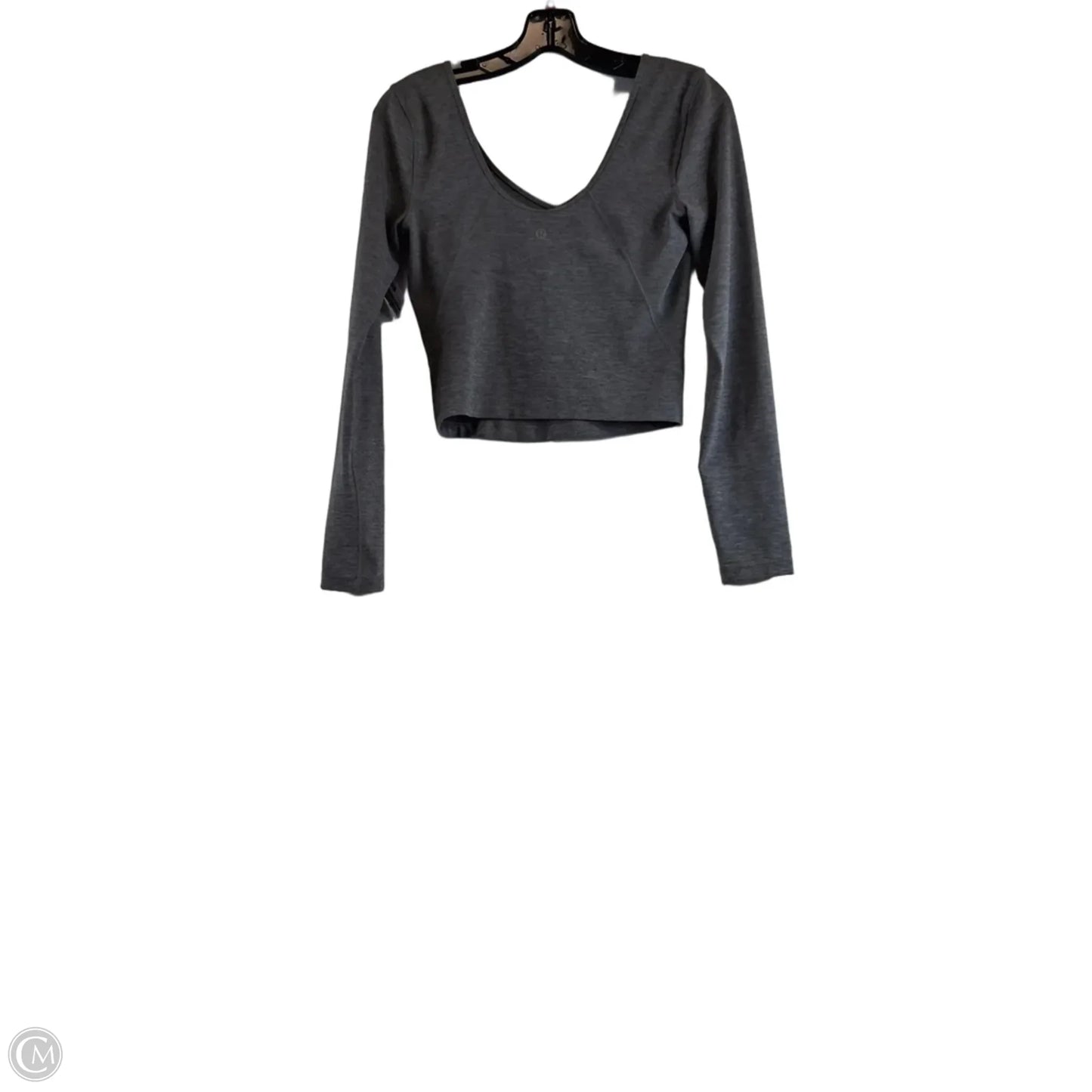 Athletic Top Long Sleeve Crewneck By Lululemon In Grey, Size: S