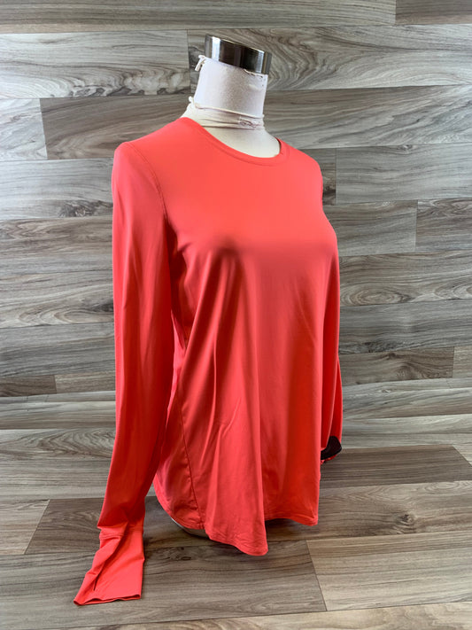 Athletic Top Long Sleeve Crewneck By Athleta In Coral, Size: S