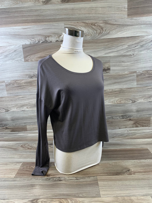 Athletic Top Long Sleeve Crewneck By Athleta In Grey, Size: Sp