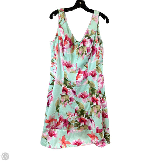 Dress Casual Midi By Chaps In Blue & Pink, Size: Xl