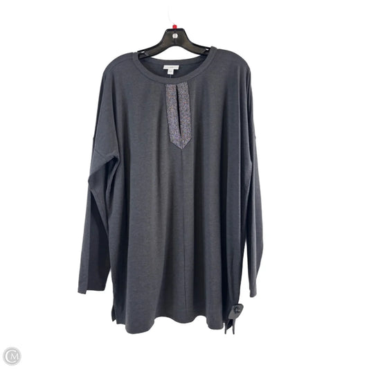 Top Long Sleeve By J. Jill In Grey, Size: L
