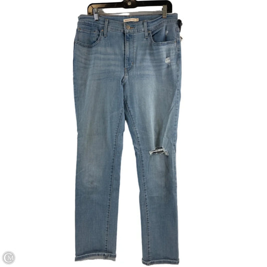Jeans Straight By Levis In Blue Denim, Size: 10