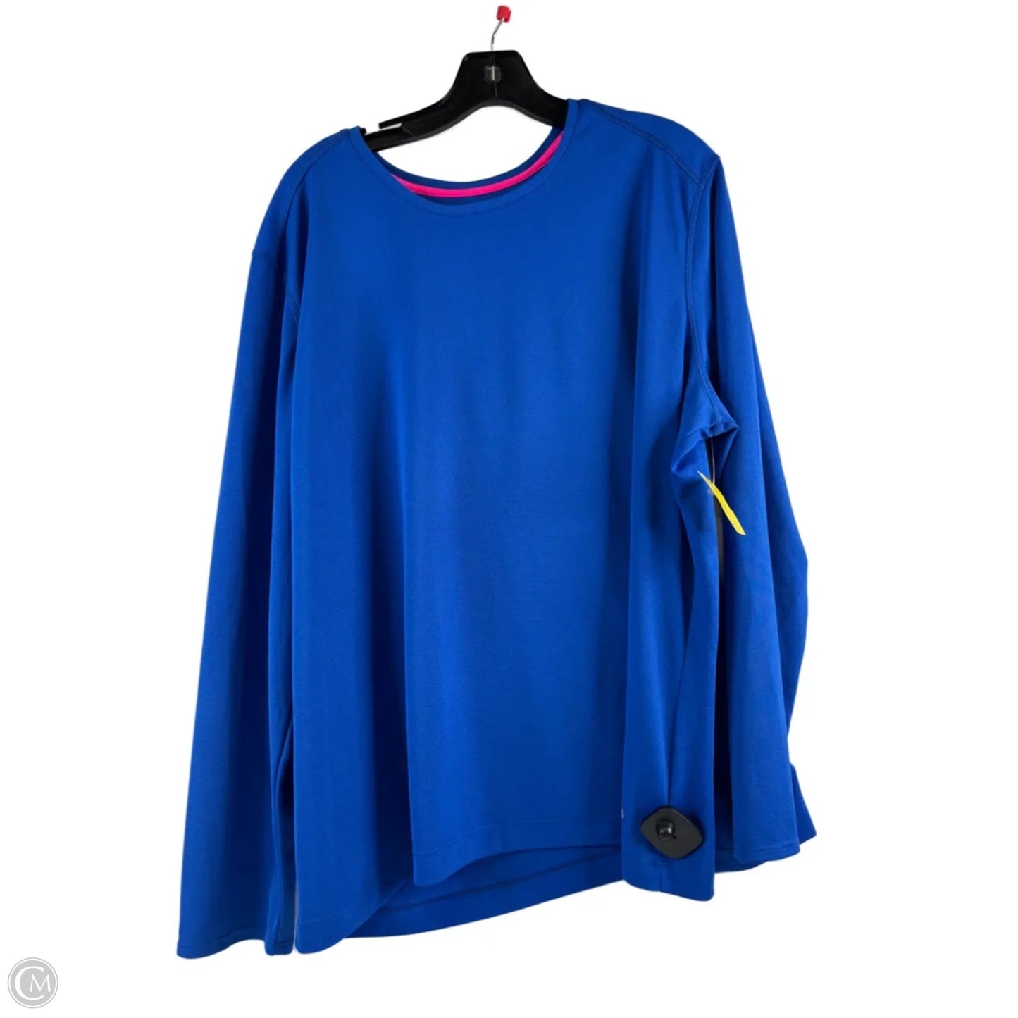 Athletic Top Long Sleeve Crewneck By Reel Legends In Blue, Size: 2x