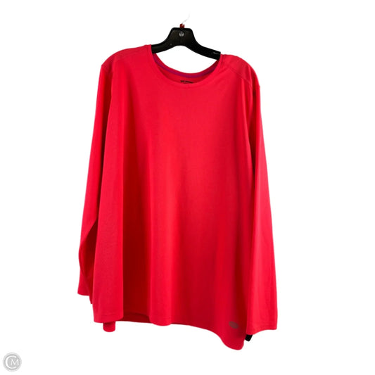 Athletic Top Long Sleeve Crewneck By Reel Legends In Orange, Size: 2x