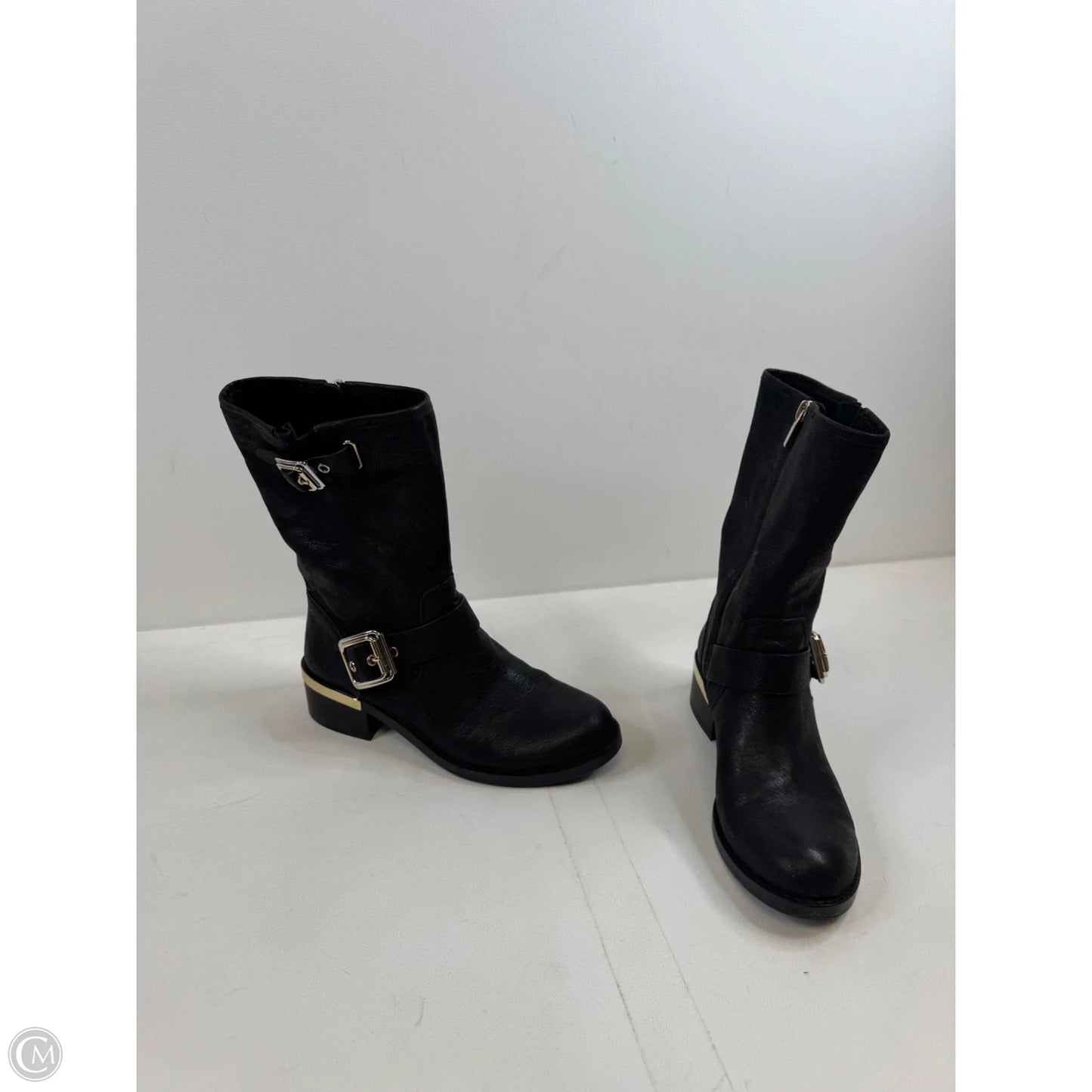 Boots Ankle Heels By Vince Camuto In Black, Size: 7