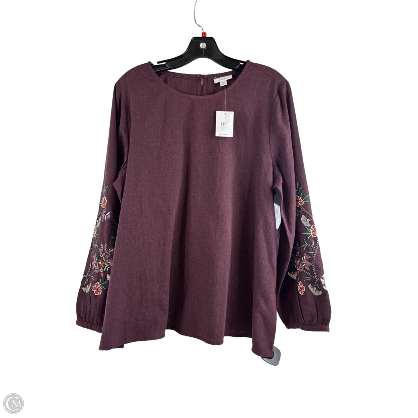 Top Long Sleeve By J. Jill In Red, Size: Lp