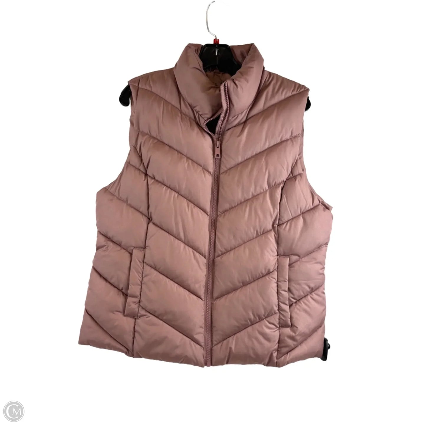 Vest Puffer & Quilted By Cole-haan In Pink, Size: L