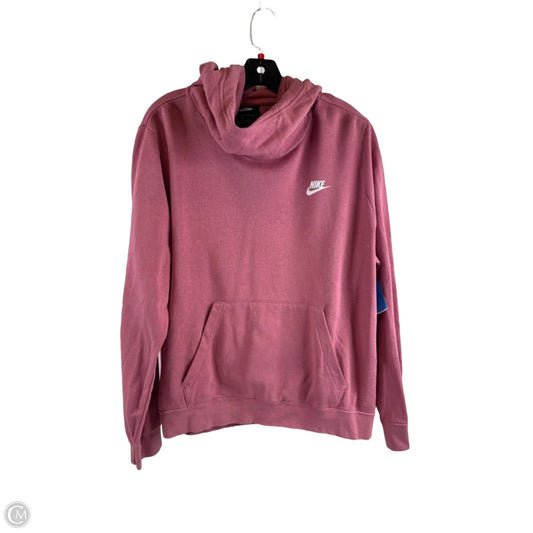 Sweatshirt Hoodie By Nike Apparel In Pink, Size: Xl