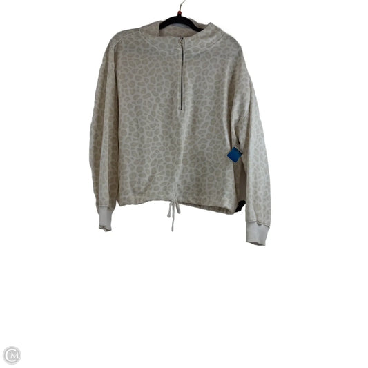 Top Long Sleeve By Old Navy In Tan & White, Size: L