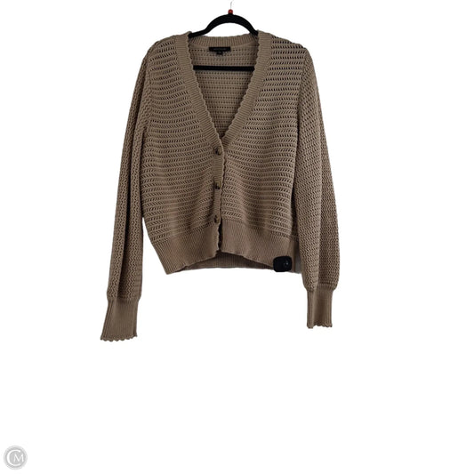 Sweater Cardigan By Ann Taylor In Tan, Size: Xl