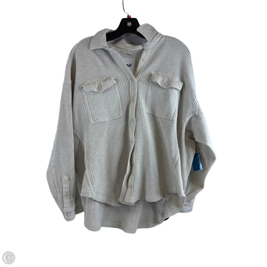 Top Long Sleeve By Aerie In Ivory, Size: S