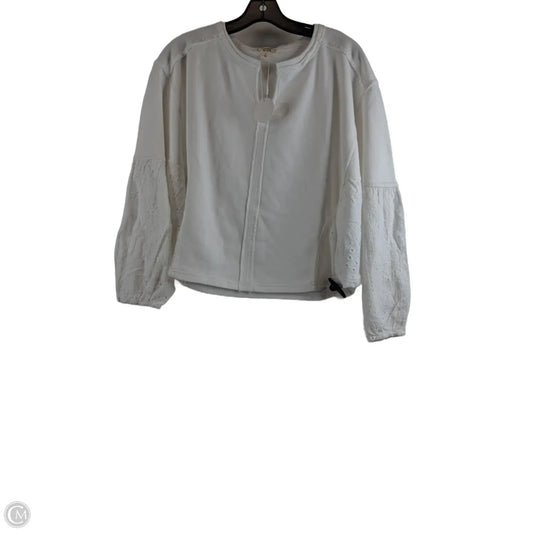 Top Short Sleeve By Oddi In White, Size: M