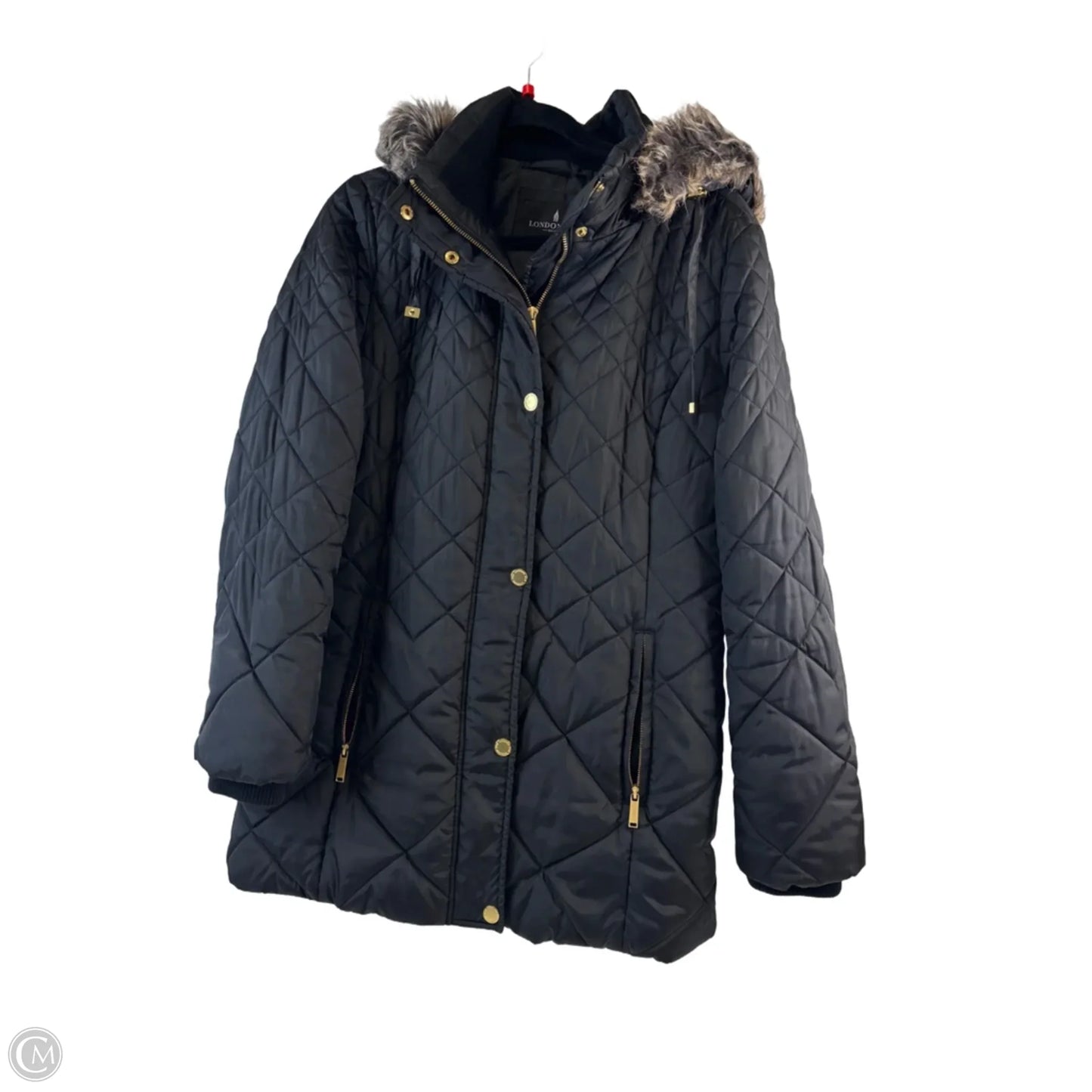 Coat Puffer & Quilted By London Fog In Black, Size: L