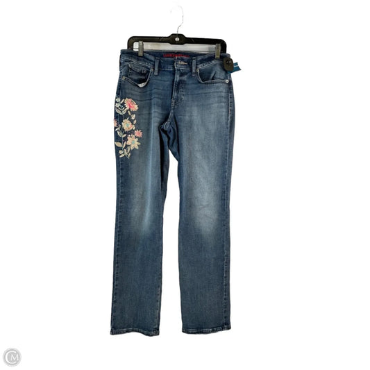 Jeans Straight By Lucky Brand In Blue Denim, Size: 8