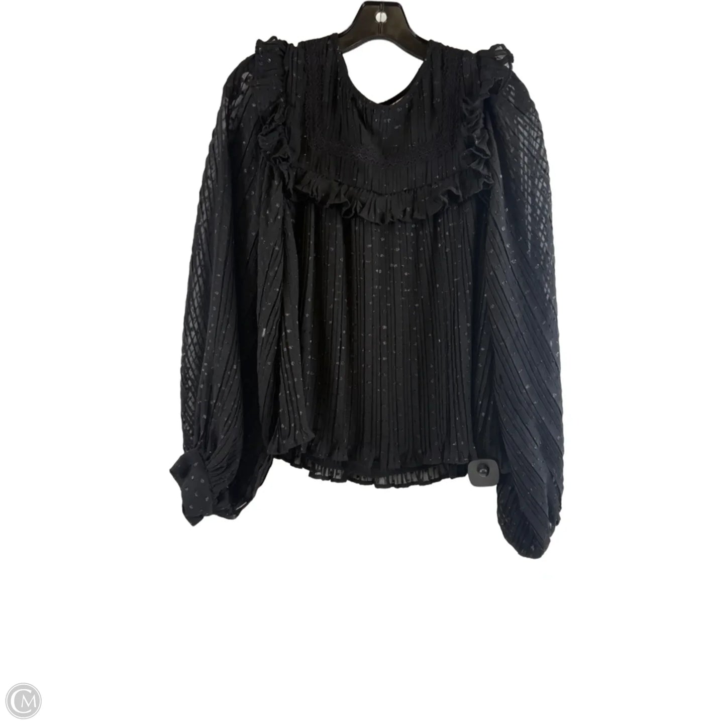 Top Long Sleeve By Topshop In Black, Size: S
