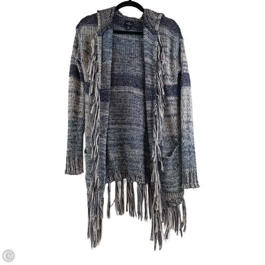 Sweater Cardigan By American Eagle In Blue & White, Size: Xs