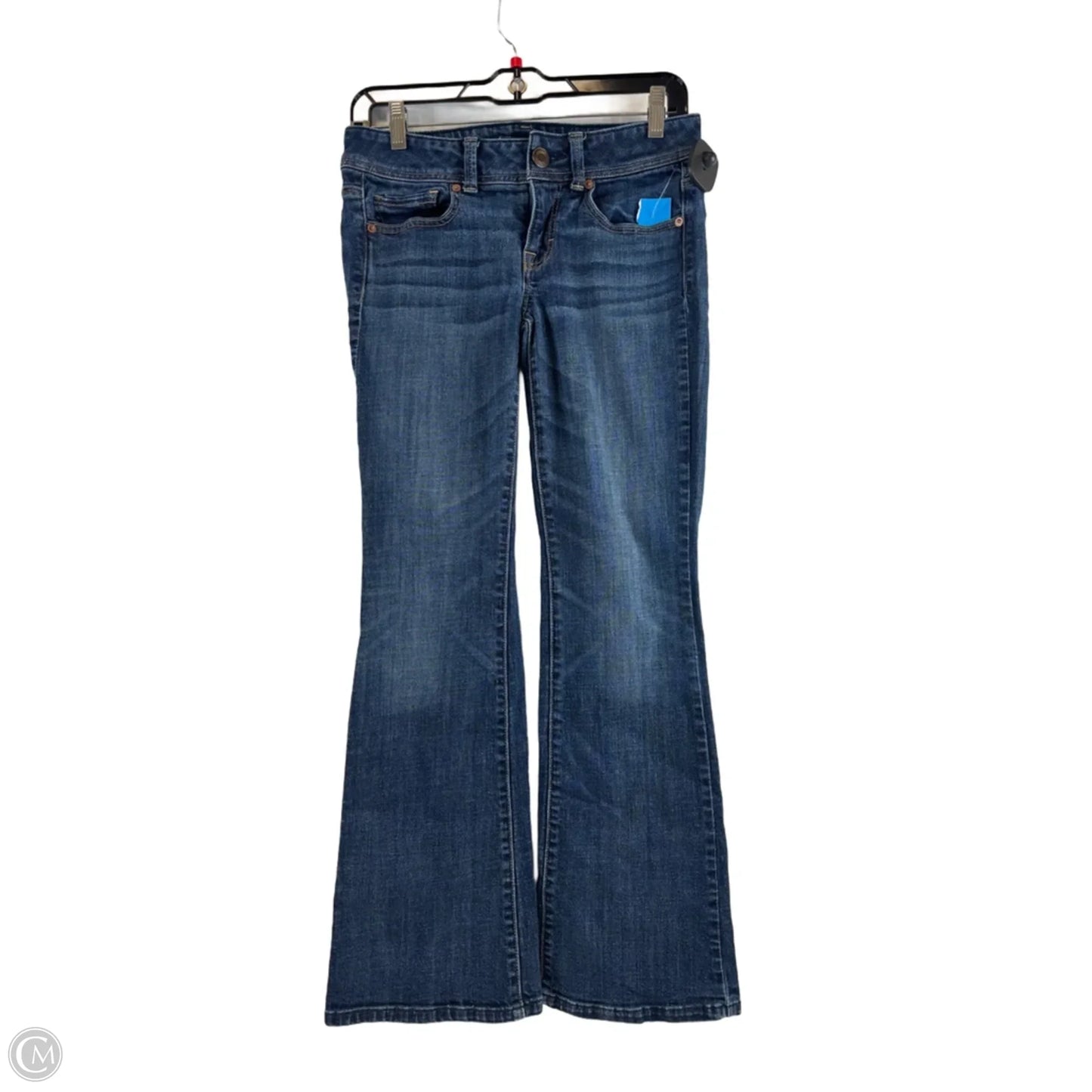 Jeans Boot Cut By American Eagle In Blue Denim, Size: 4