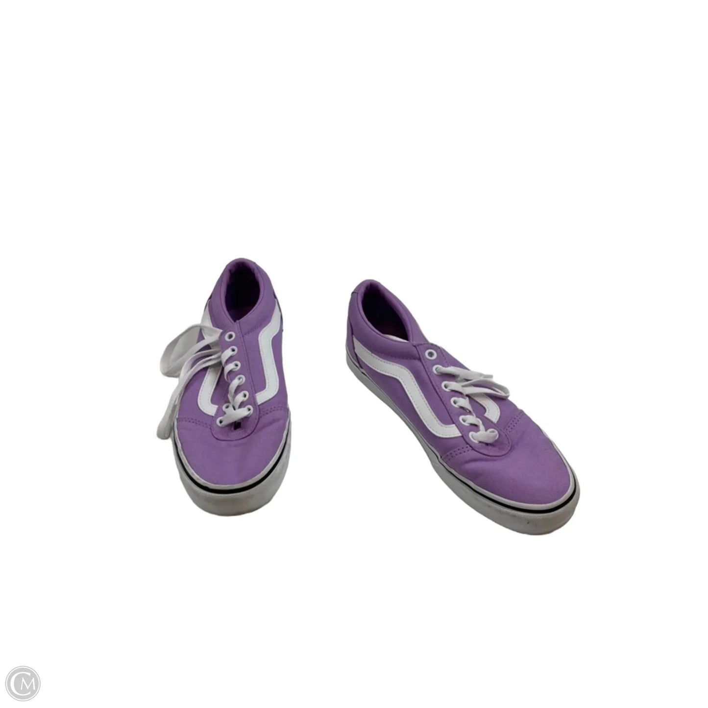Shoes Sneakers By Vans In Purple & White, Size: 8.5