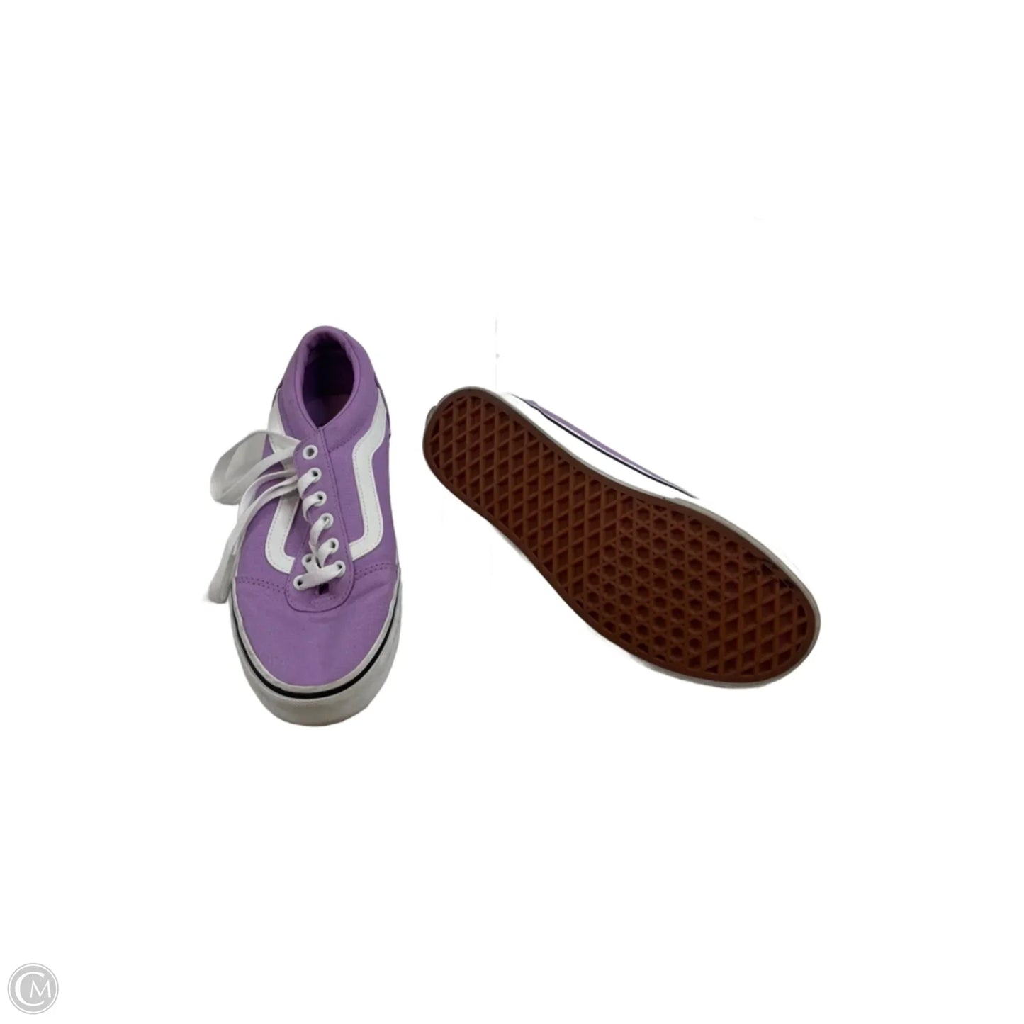 Shoes Sneakers By Vans In Purple & White, Size: 8.5