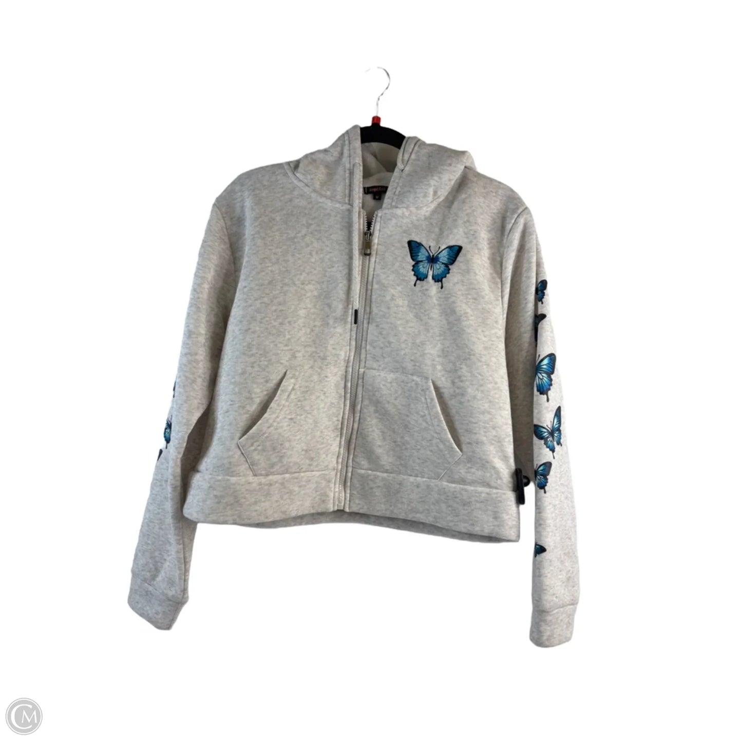 Sweatshirt Hoodie By Clothes Mentor In Grey, Size: M