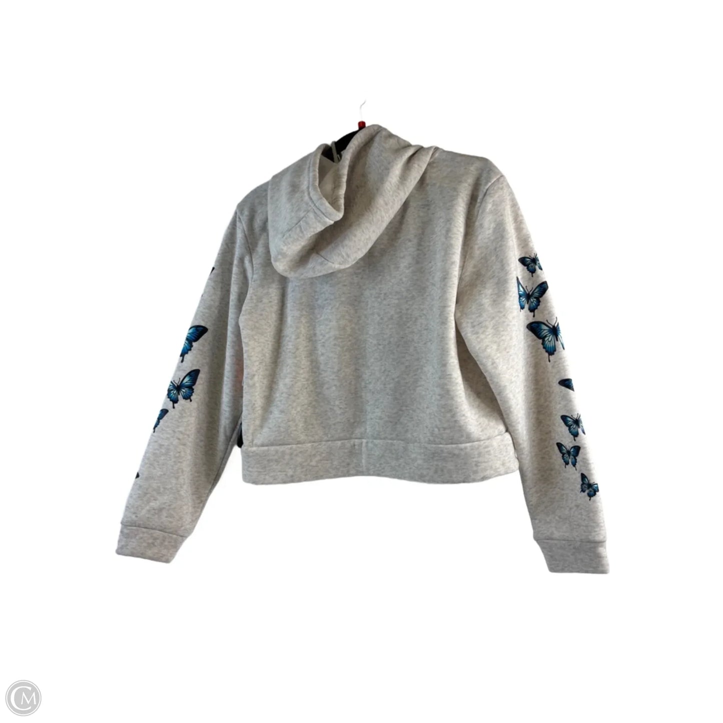Sweatshirt Hoodie By Clothes Mentor In Grey, Size: M