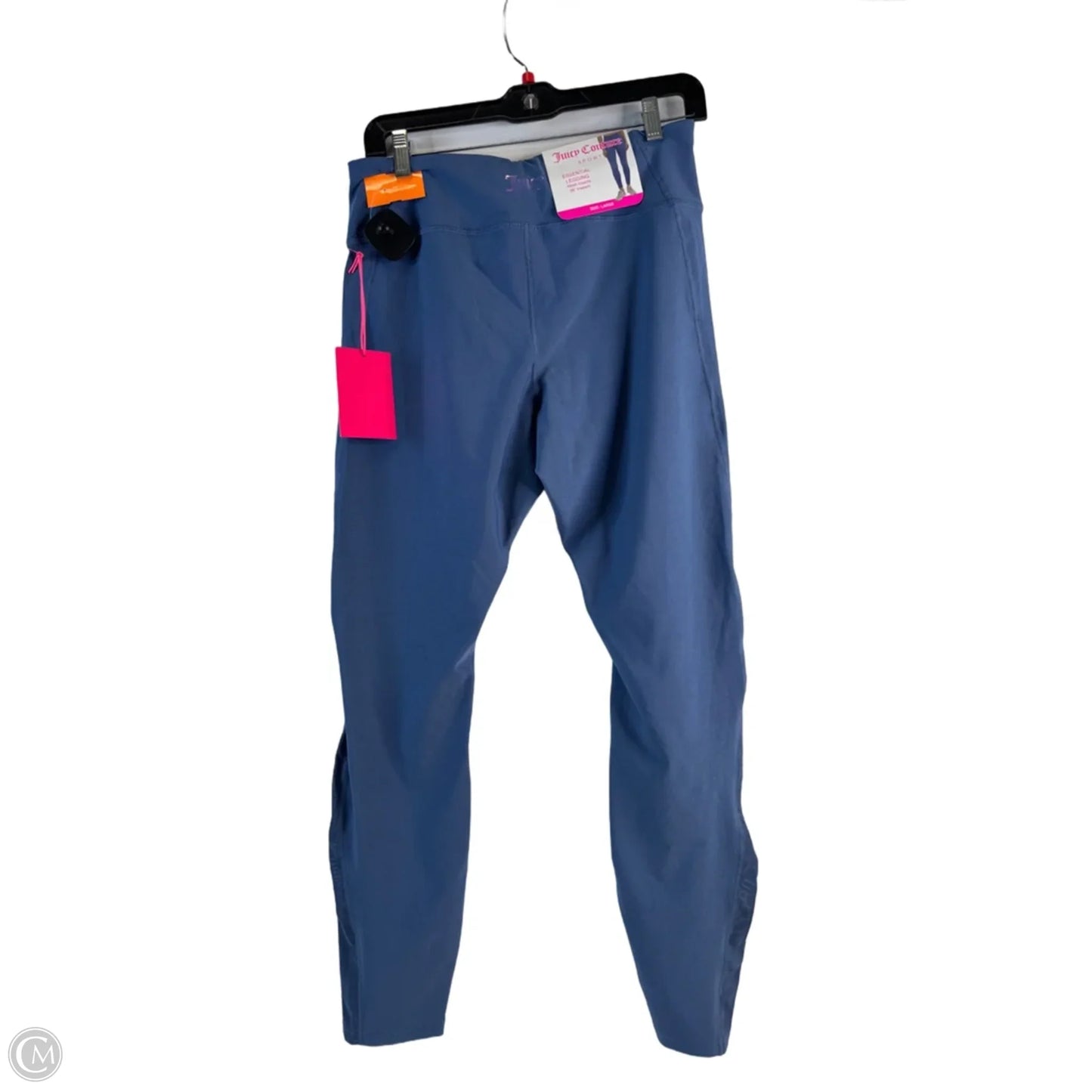 Athletic Leggings By Juicy Couture In Blue, Size: L