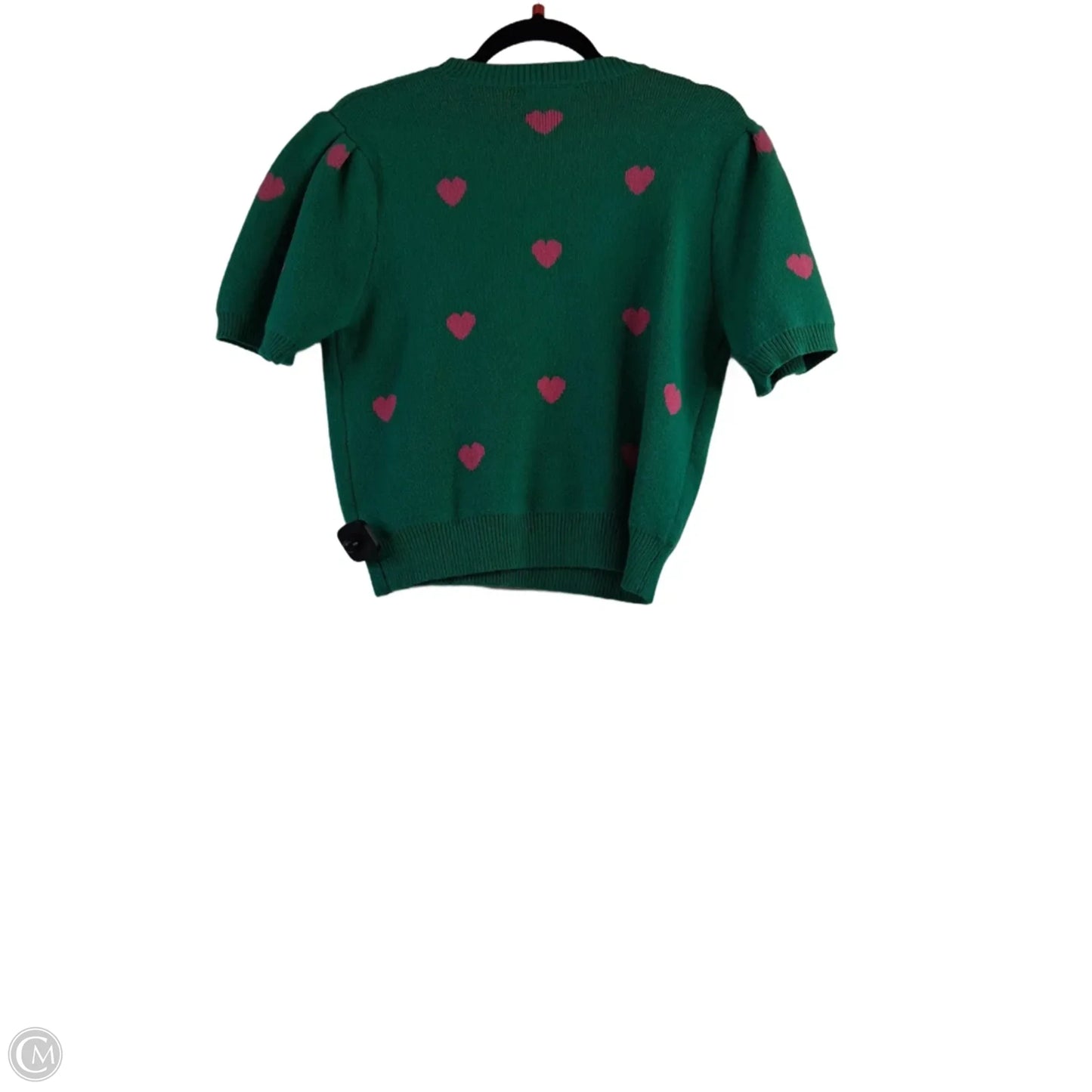 Sweater Short Sleeve By Clothes Mentor In Green & Pink, Size: L