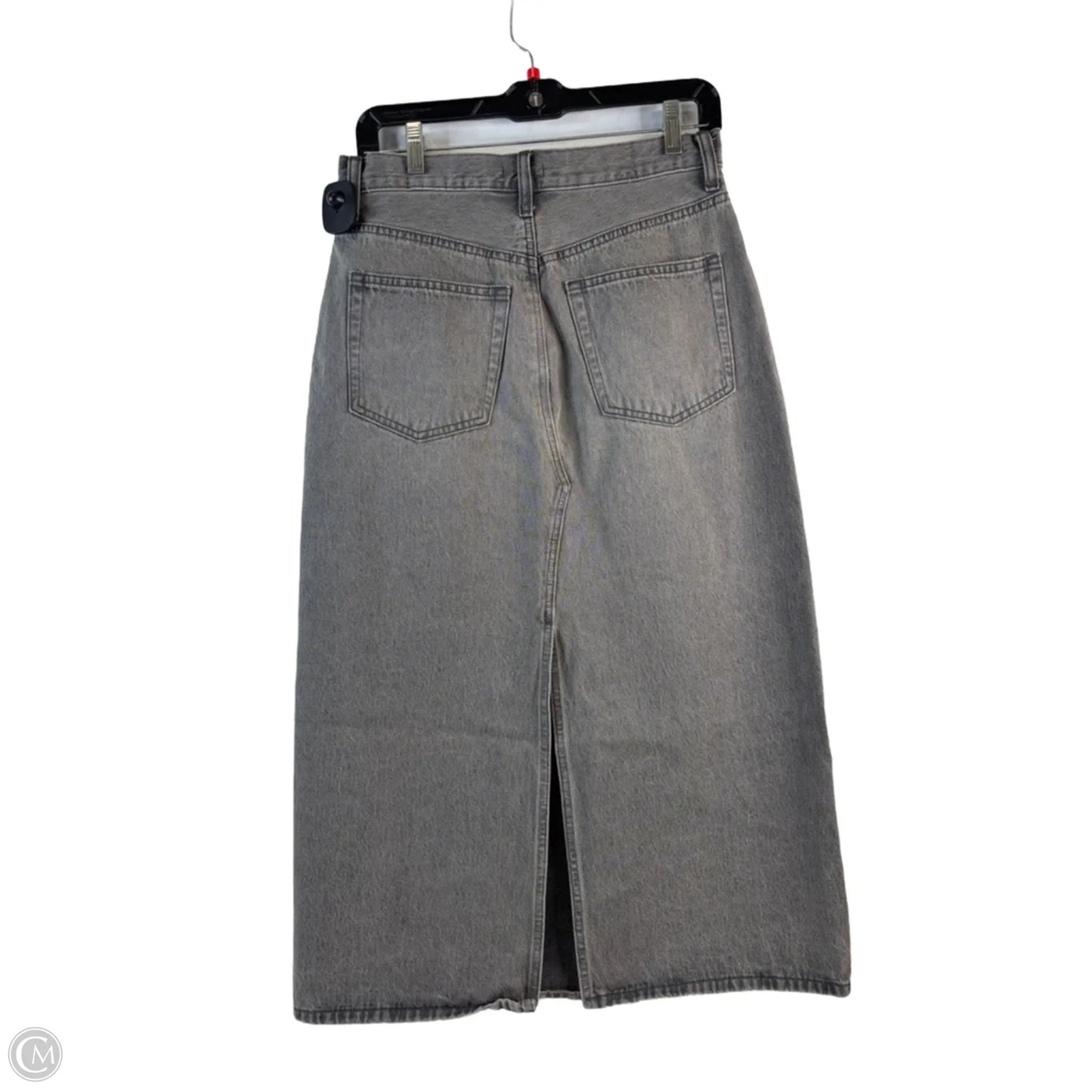 Skirt Maxi By Uniqlo In Grey Denim, Size: 8