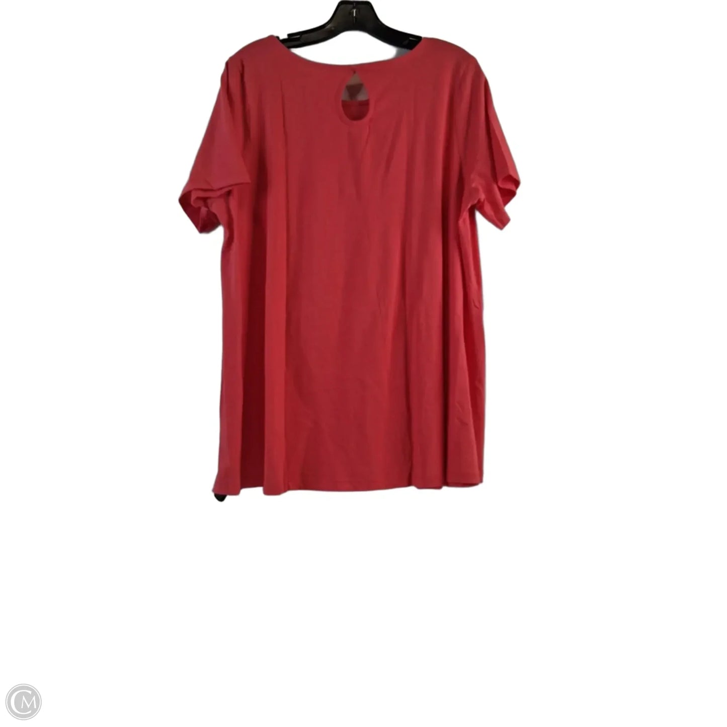 Top Short Sleeve By Roamans In Coral, Size: Xl