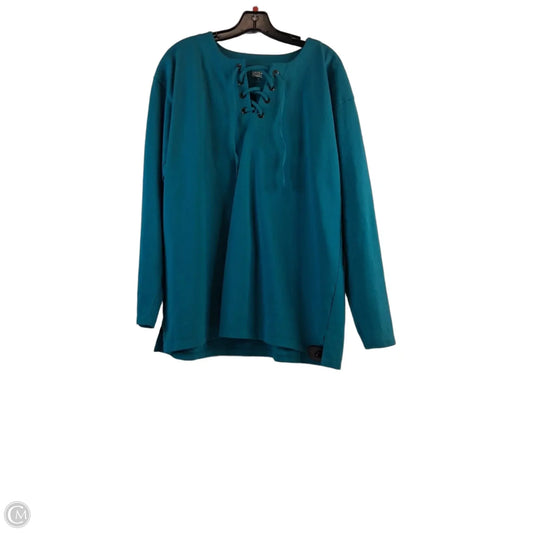 Top Long Sleeve By Lands End In Teal, Size: M