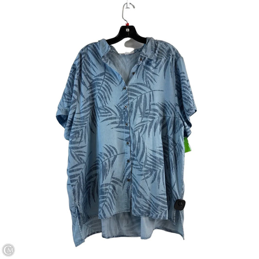 Top Short Sleeve By Jane And Delancey In Blue, Size: 2x