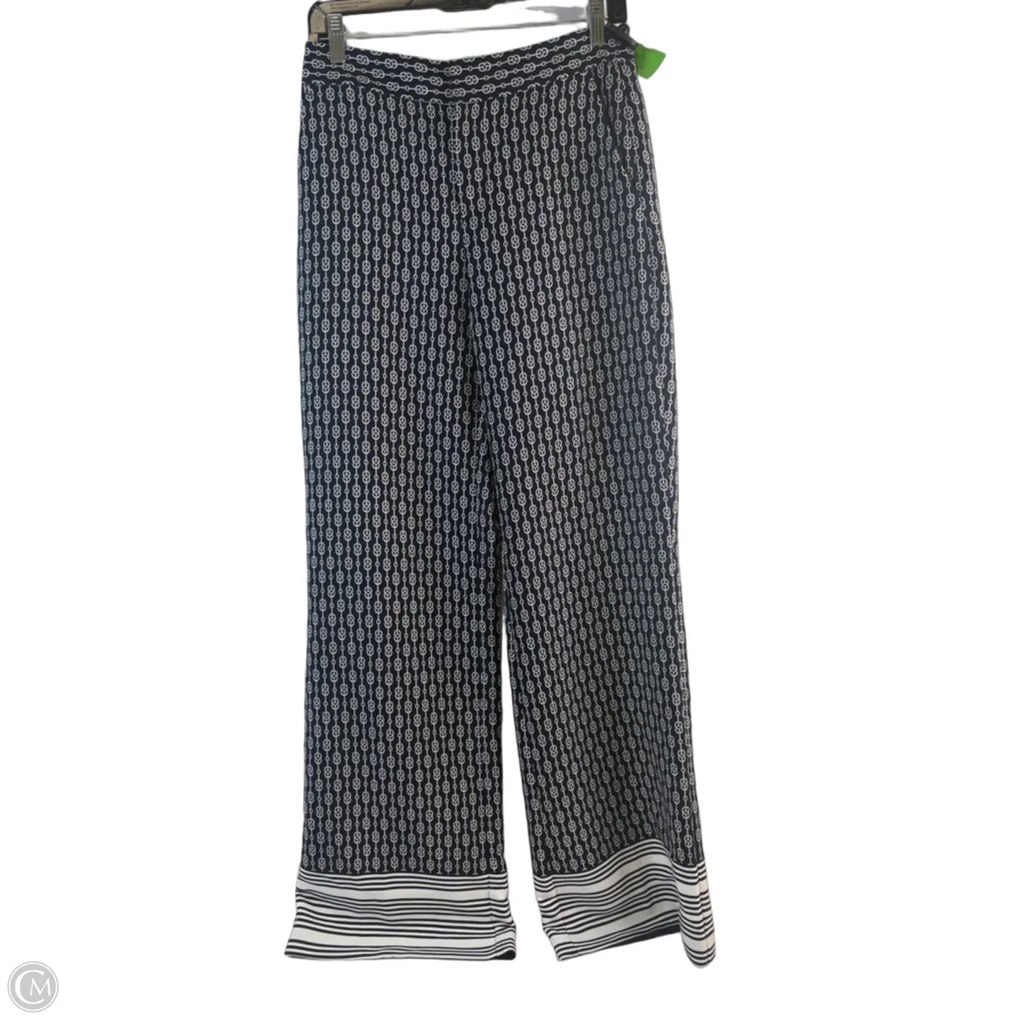 Pants Wide Leg By Ann Taylor In Blue & White, Size: 0