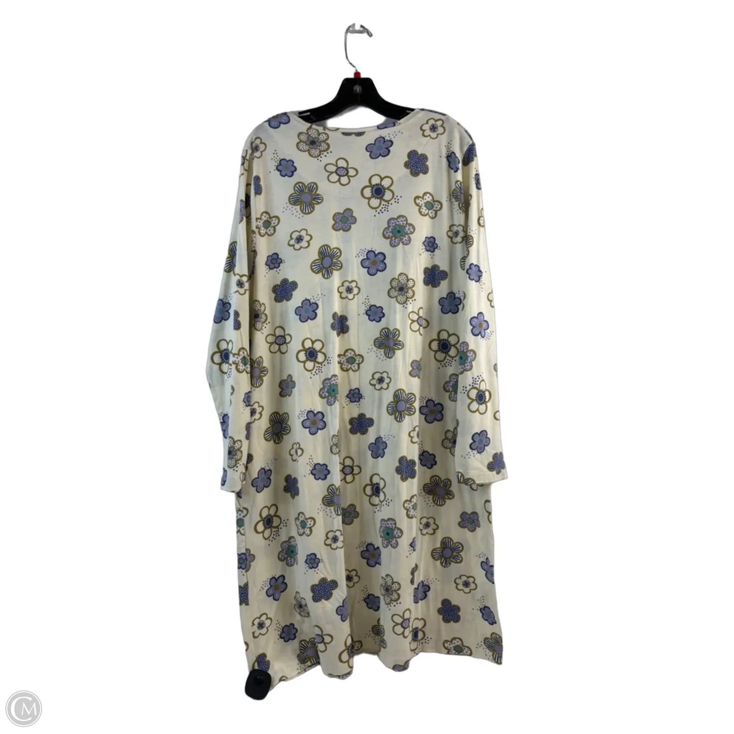 Dress Casual Midi By Clothes Mentor In Cream & Purple, Size: Xl