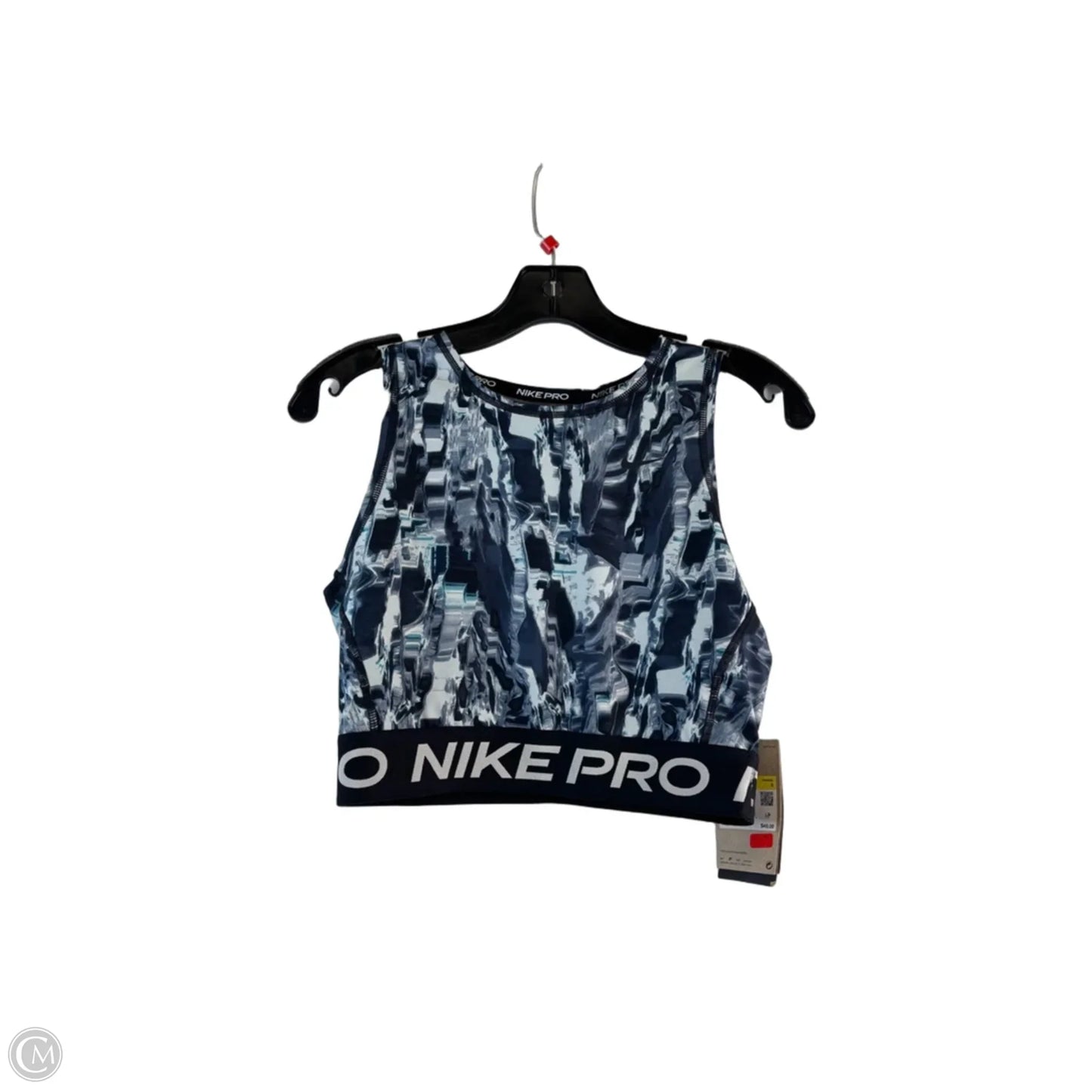 Athletic Tank Top By Nike Apparel In Blue & White, Size: S