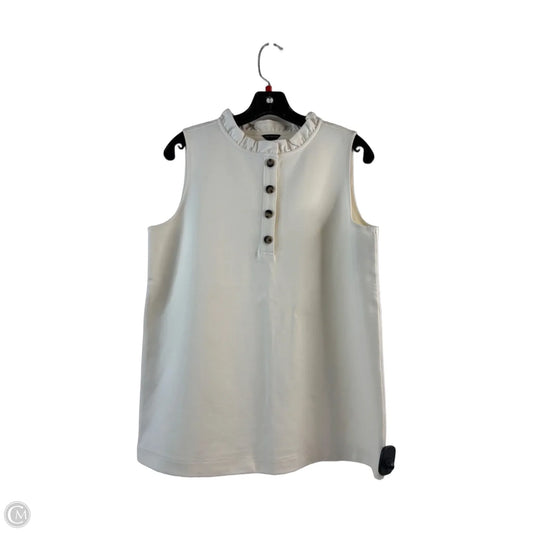 Top Sleeveless Basic By Ann Taylor In Cream, Size: M