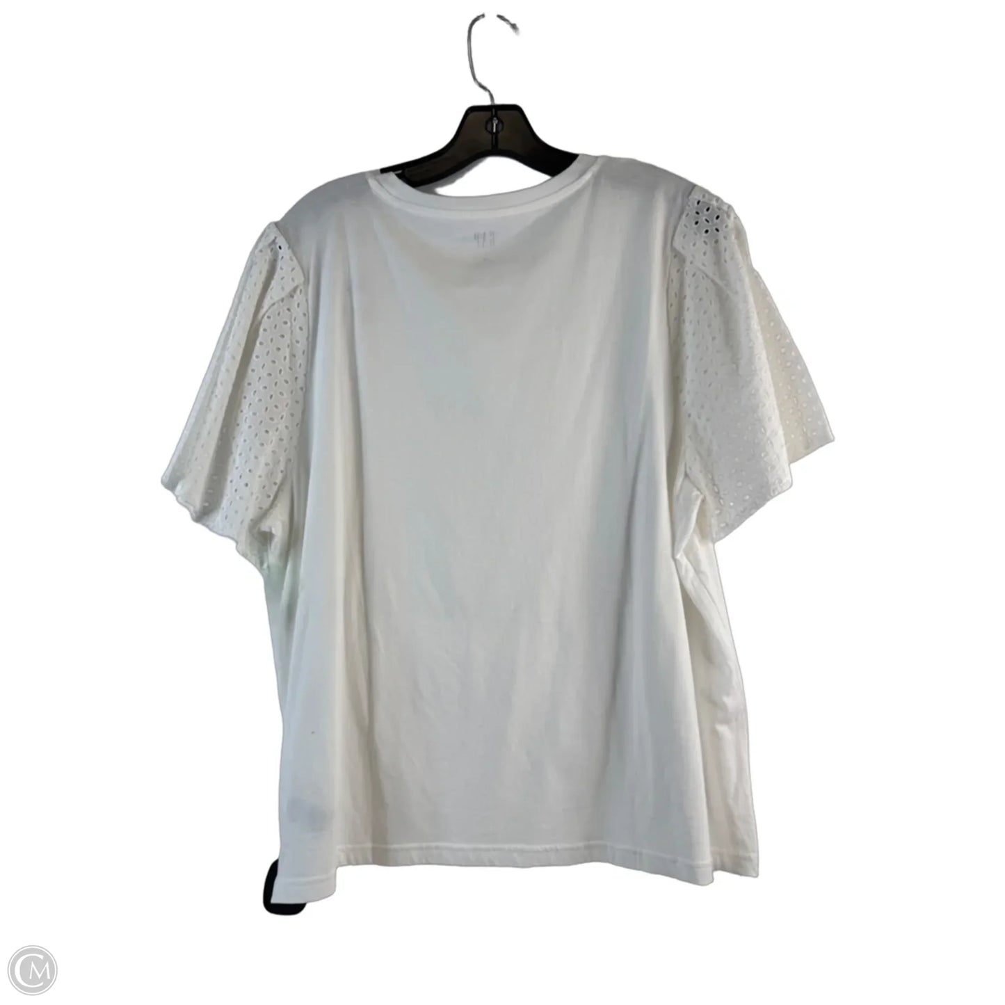 Top Short Sleeve By Gap In White, Size: Xl