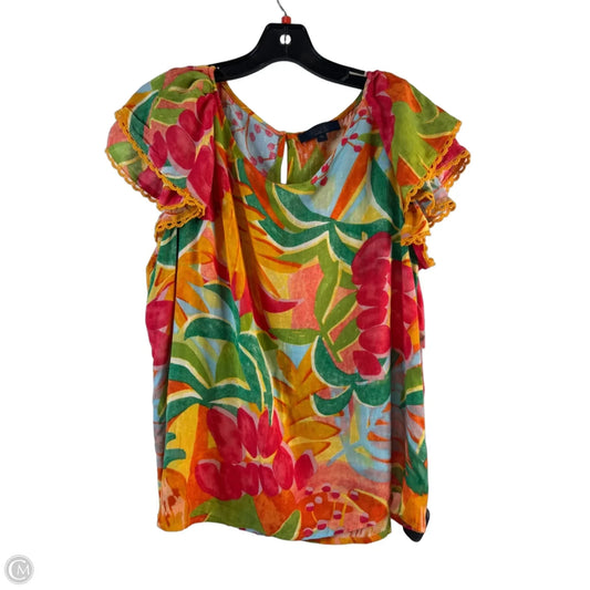 Top Short Sleeve By Rachel Roy In Orange & Yellow, Size: Xl