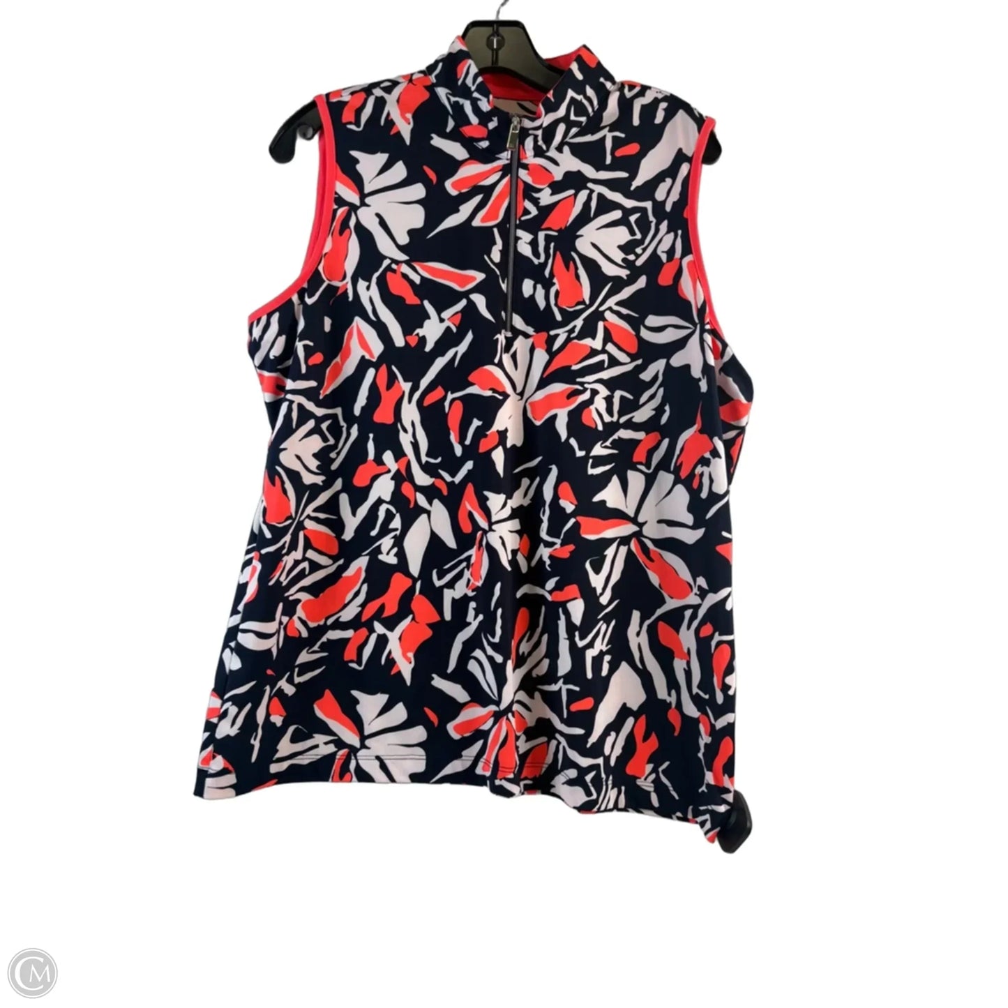 Athletic Tank Top By Tail In Blue & Orange, Size: Xl