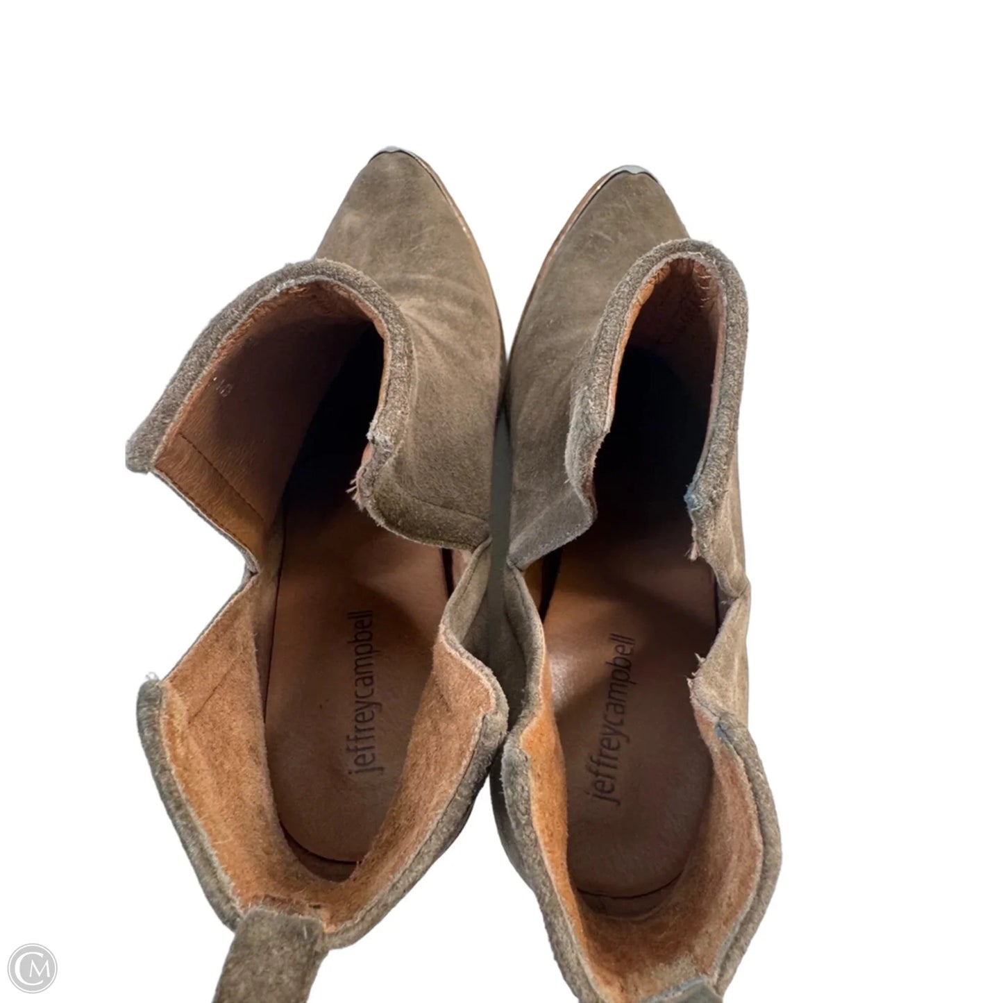 Boots Ankle Heels By Jeffrey Campbell In Taupe, Size: 8