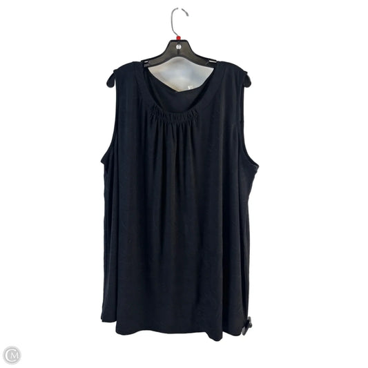 Top Sleeveless By Croft And Barrow In Black, Size: 2x
