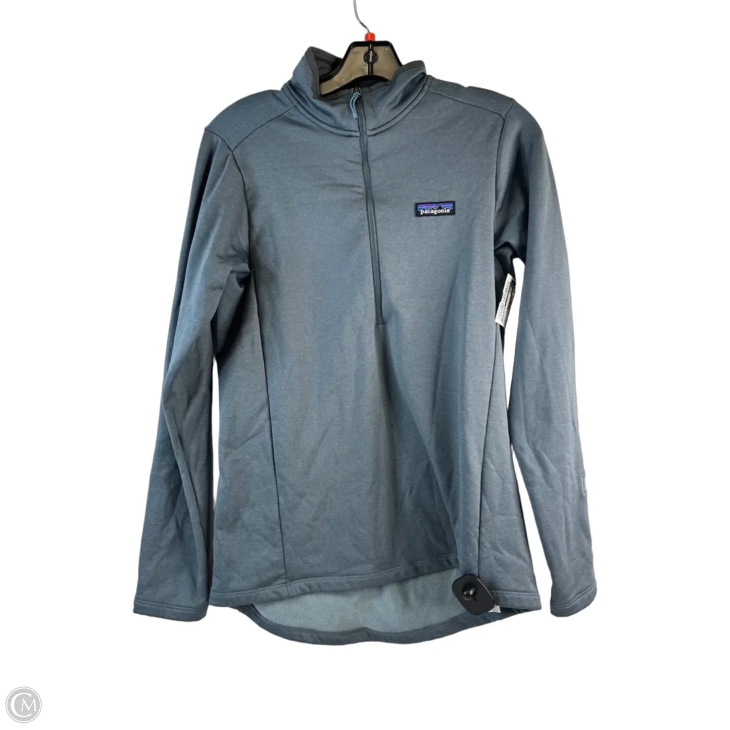 Athletic Top Long Sleeve Collar By Patagonia In Grey, Size: M