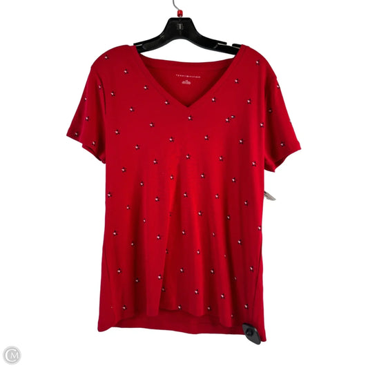 Top Short Sleeve Basic By Tommy Hilfiger In Red, Size: L